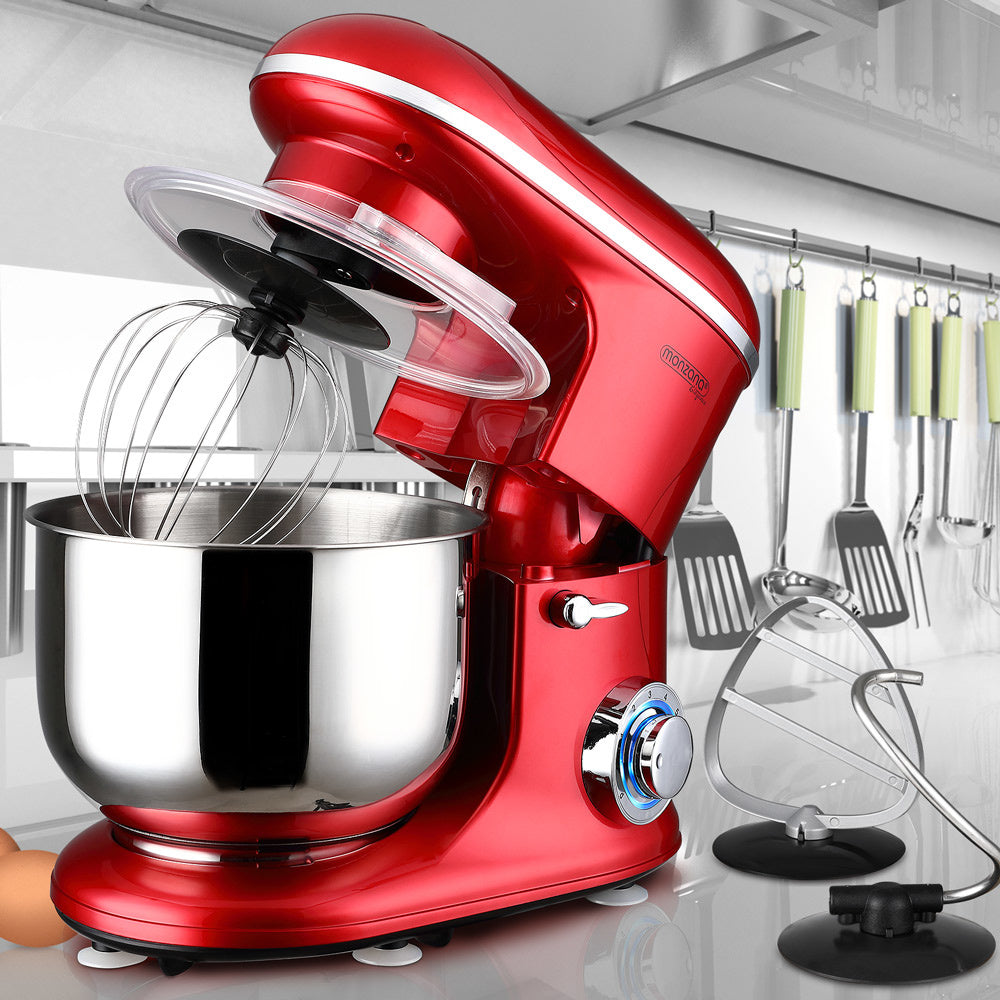 Monzana Keukenmachine Elegance Rood 1200W 6L