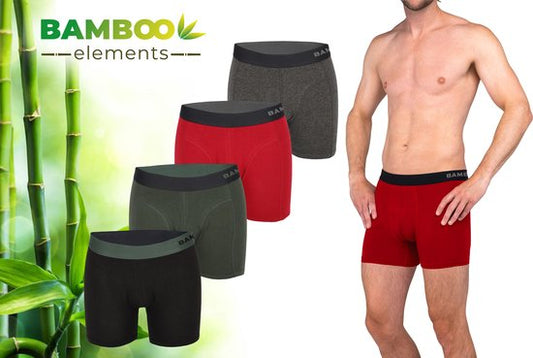 Bamboo Elements - Boxershort Heren - Bamboe - 4 Stuks - Maat L