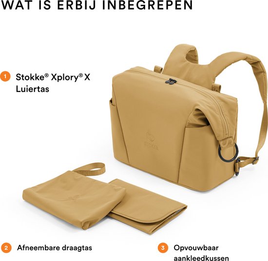 Stokke Xplory X verzorgingstas Golden Yellow