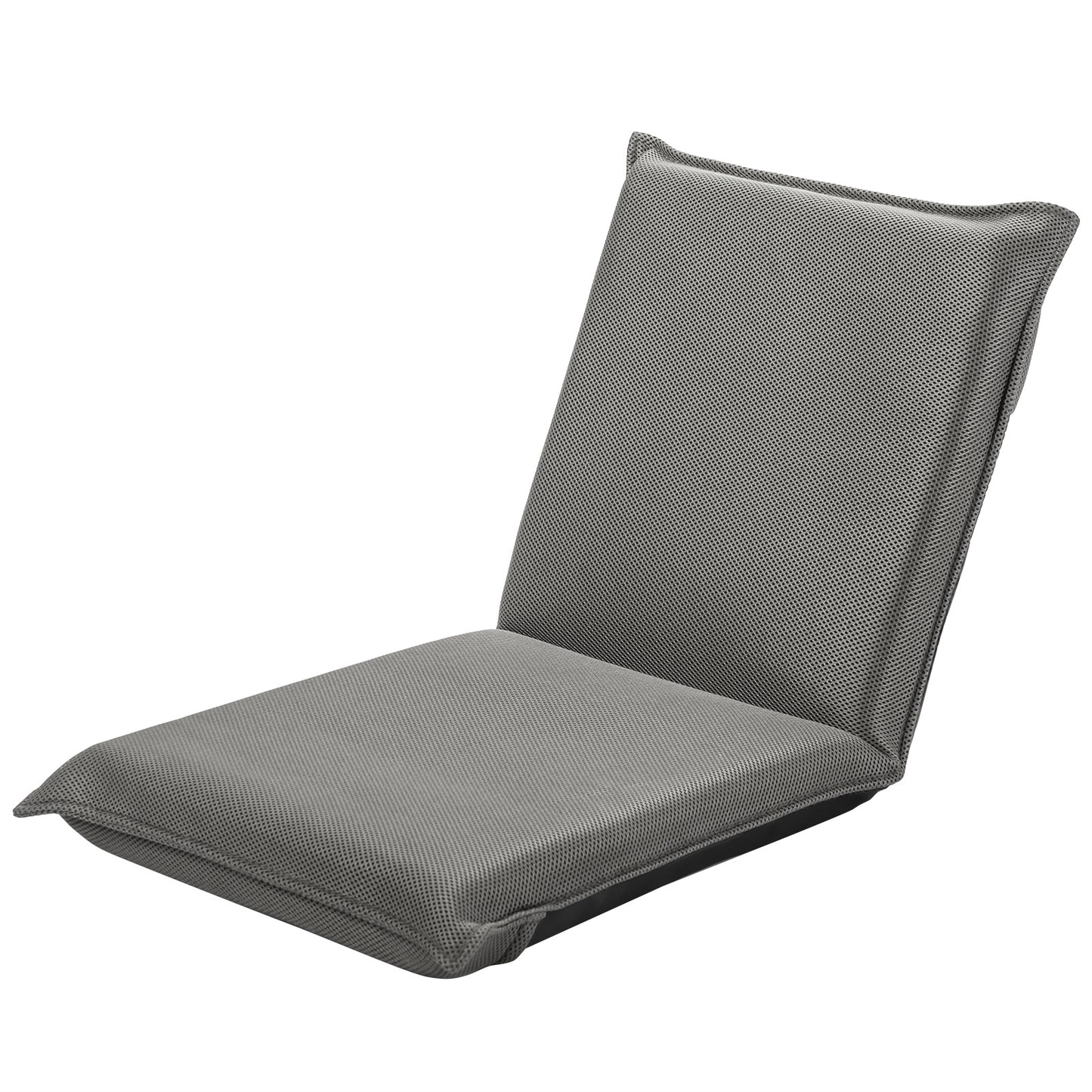 Coast vloerstoel vloer fauteuil met 6-stappen verstelbare rugleuning game fauteuilgevulde grijs