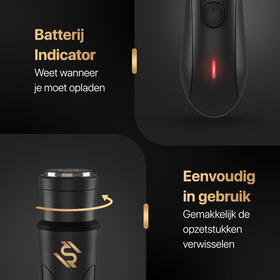 Wellshave 2 in 1 Neustrimmer Premium - Wenkbrauw en Oorhaar trimmer - Neushaartrimmer voor mannen - Wenkbrauw Trimmer