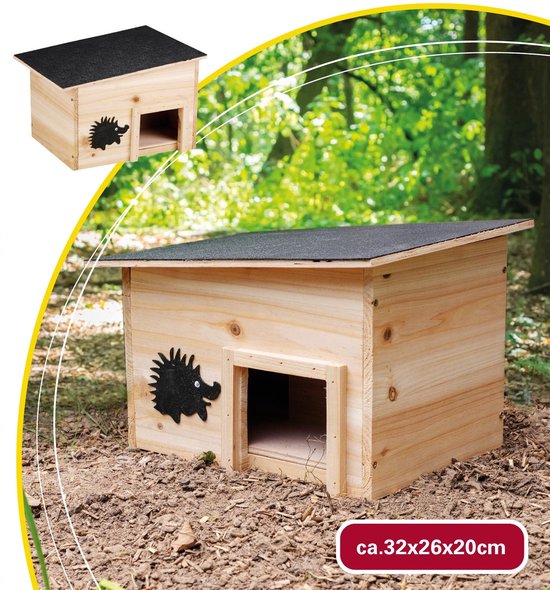 Lifetime Garden Egelhuis Hout - FSC 100% - Egelhuisje - Cavia Huisje - Hout