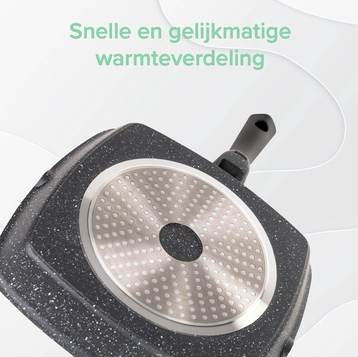 Coninx Grillpan Inductie 28cm - Steakpan Vleespan - Grill Pan met Afneembare Handgreep - PFAS-vrij - Geschikt voor alle Warmtebronnen - Bakpan Inductie - 28x28 CM - Extra Dikke Bodem - Vaderdag Cadeau