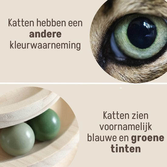 By Cee Cee Krabpaal - Krabpaal voor Katten - Katten Krabpaal - Houten Kattenspeelgoed - Ideaal Voor Meerdere Katten - 40x19x45.5cm - Luna