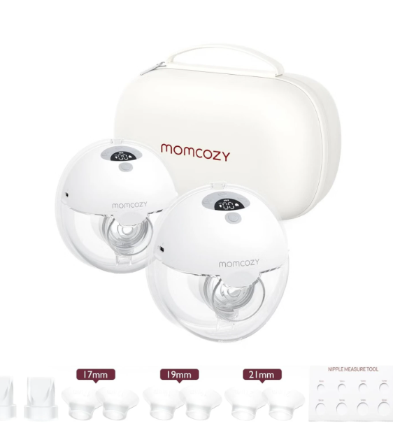 Momcozy M5 Handsfree Draagbare Borstkolf 2-Pack - Grijs - 3 Modi & 9 Zuigniveaus