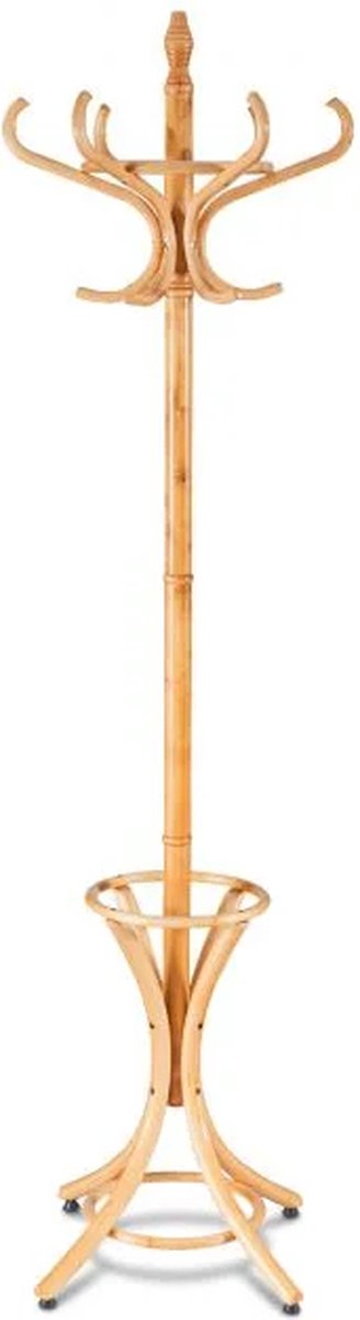 Coast Garderobe Stand Kleding Rack Jacket Stands met Parapluhouder 12 Kledinghaak Natuur