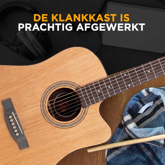Finesse Premium Akoestische Gitaar - 4/4 41" - Massief Sparrenhout - Western Gitaar - Gitaar Kind & Volwassenen - Naturel
