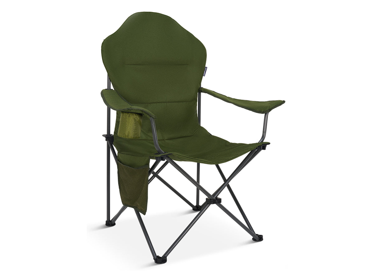 TRVLMORE Campingstoel Small Plus Zwart - 30 x 104 cm Opgevouwen - Draagvermogen 160 kg - Opvouwbaar Design