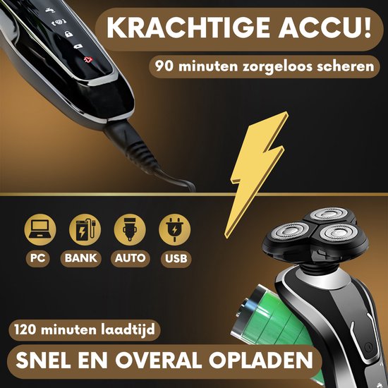 5-in-1 Elektrisch Scheerapparaat Mannen met Trimmer S1110 - Nat & Droog – Baardtrimmer - Tondeuse - Neustrimmer - 5 Opzetstukken - Electric Shaver - Waterproof