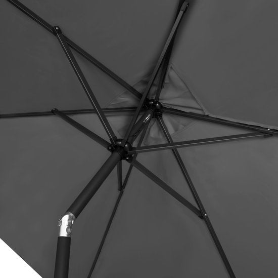 VONROC Stokparasol – Kantelbaar & Incl. Beschermhoes – 200 x 300 x 245 cm – Grijs