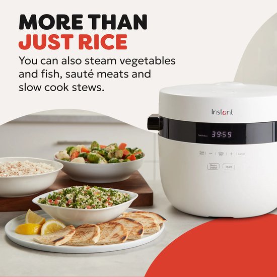 Instant Pot Rijstkoker & Stomer 4,8L - 8 Programma's - Slowcooker - Sauteren - CarbReduce Technologie - Tot 20 Porties - Multi Grain
