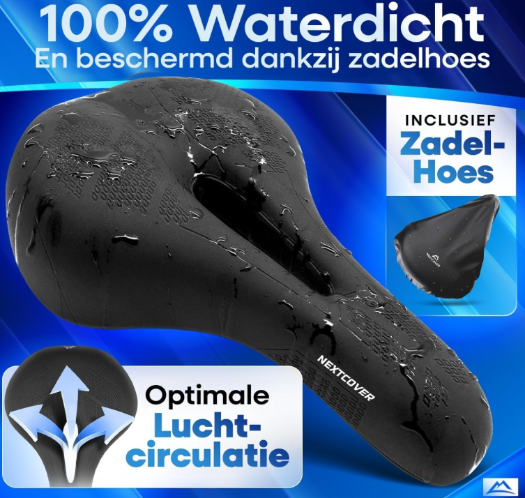 NextCover Fietszadel - Zwart - 26 x 18 x 10 cm - Memory Foam, Ergonomisch