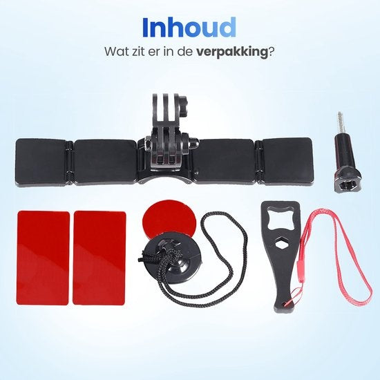 Garpex® Universele Helmet Mount - Helmhouder geschikt voor diverse Action Camera - Motorrijden - Universeel - Motorhelm