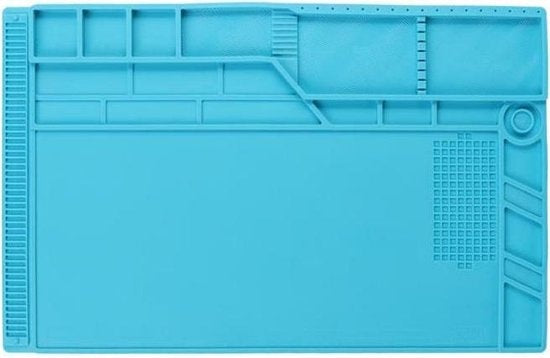 Velleman Silicone soldeermat, 550 x 350 mm, blauw