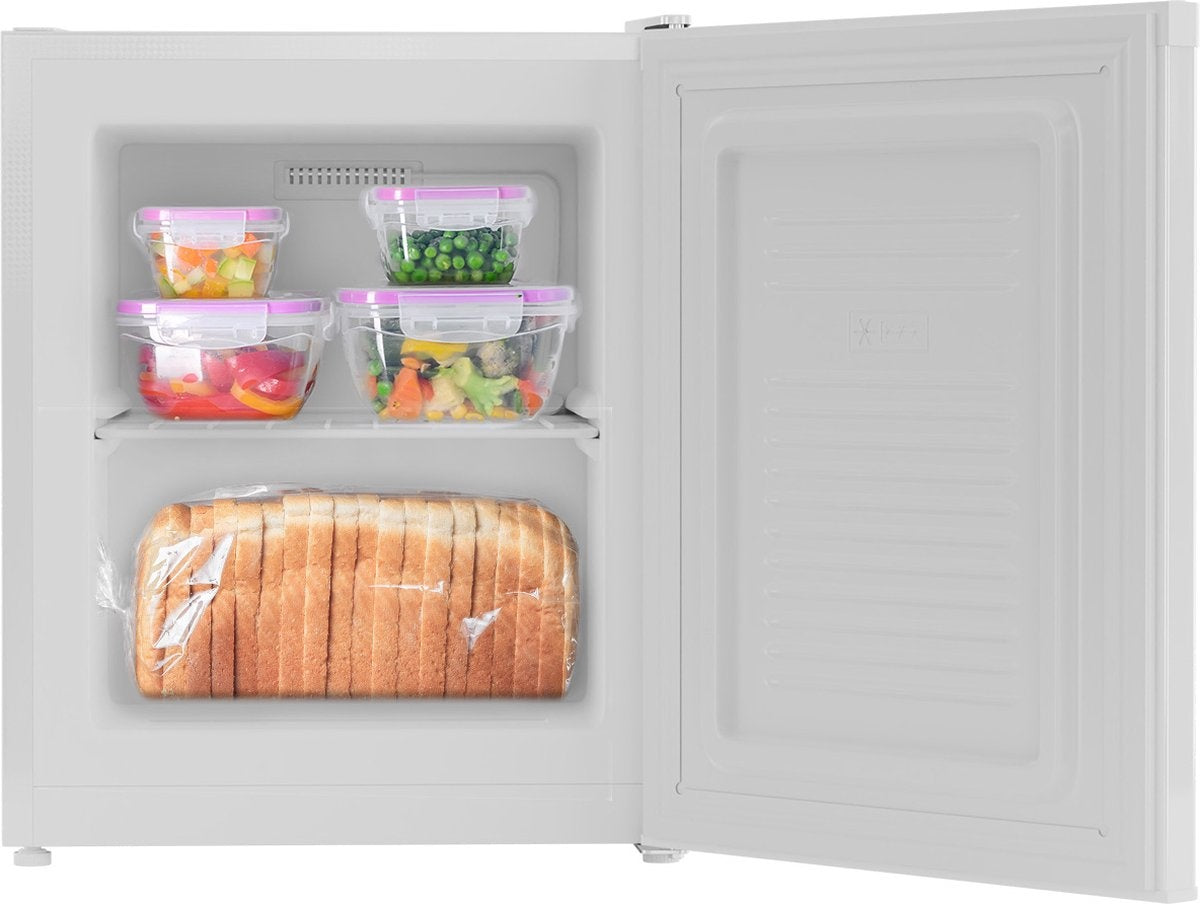 KitchenBrothers Mini Vriezer - 33L - Kleine Diepvries - Vrijstaand - Compact - Wit