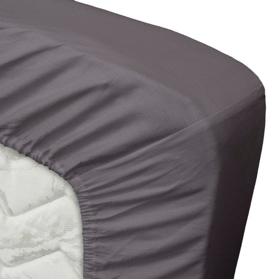 Ten Cate Hoeslaken - Hoeslaken 90x200 - Hoeslakens - Katoenen Hoeslaken 90 x 200 - Geschikt voor boxspring en matras - Hoekhoogte 25cm - Elastiek Rondom - Antraciet