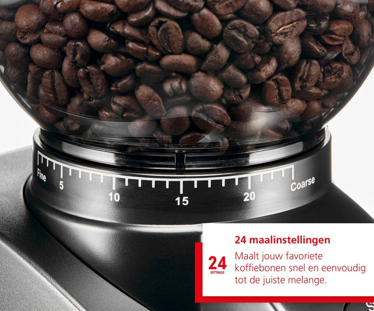 Solis Scala Zero Static Elektrische Koffiemolen - bonenmaler - Zwart