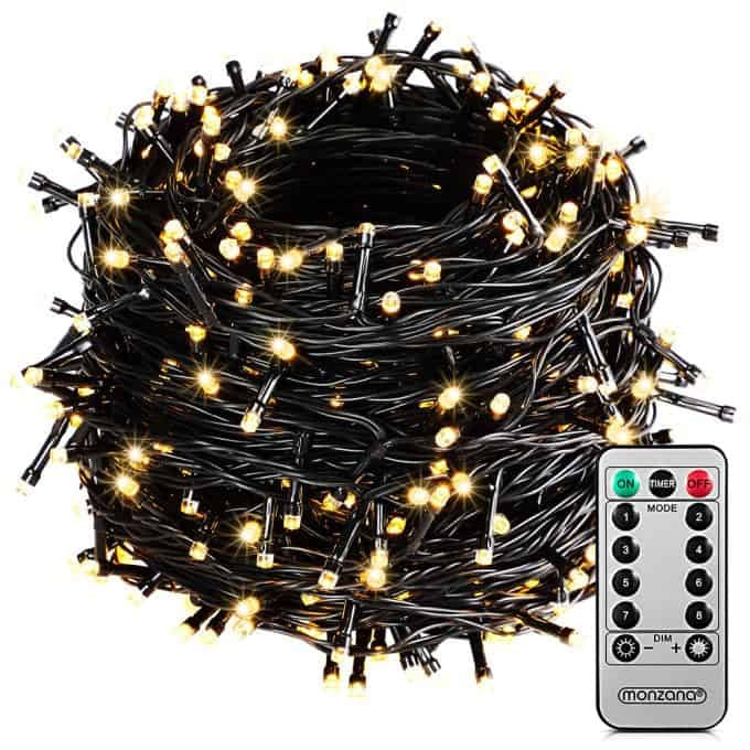 Monzana Lichtketting Kerst - Warm Wit - 40m - Met Afstandsbediening