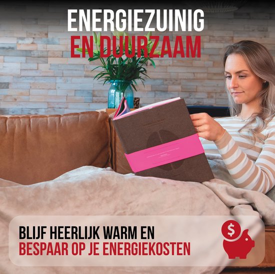 DistinQ Elektrische Bovendeken XXL 180x160 cm - 2 persoons omslagdeken - 160Watt - Automatische Uitschakeling - Oververhittingsbescherming - 9 Standen - Warmtedeken - Beige Energiezuinig -