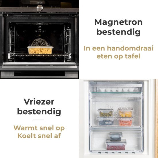 Stosh Vershoudbakjes - Meal Prep Bakjes - Diepvriesbakjes - 5 Stuks - 1L - Plastic - BPA vrij