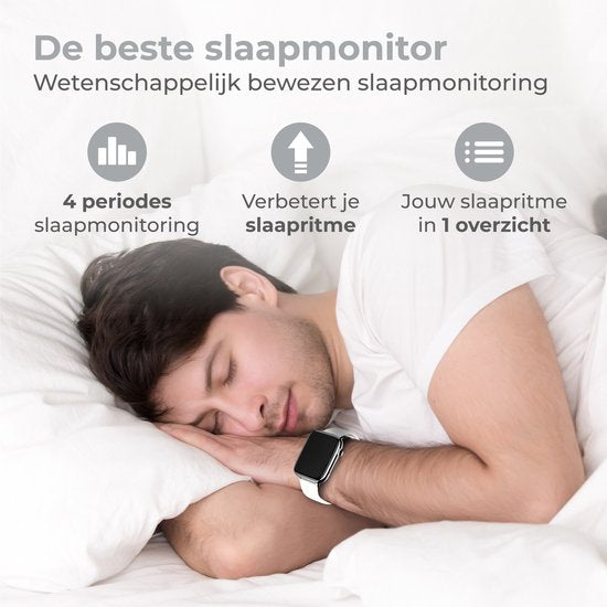 Nuvance - Smartwatch Heren & Dames met Bluetooth - IP68 Waterdicht - Geschikt voor alle Smartphones - Stappenteller en Hartslagmeter - Zilver