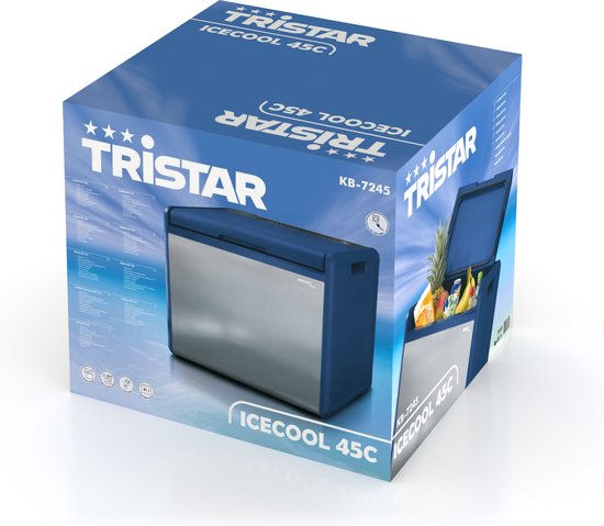 Tristar KB-7245 Elektrische Koelbox - 230V - 41 l - Blauw / Zilver