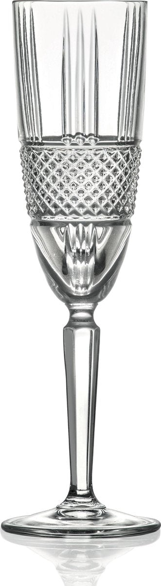 Rcr Brillante Champagneglazen 19 cl - Transparant - 5 Stuks - Luxion Kristalglas