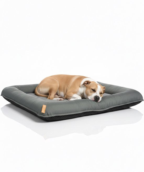 Happysnoots® Orthopedisch Hondenkussen - XL Hondenmand 85 x 70 cm - Wasbaar Hondenbed - Grijs Benchkussen met Rits