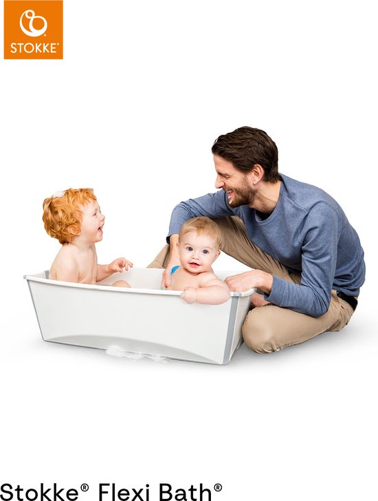 Stokke® Flexi Bath® X-Large set - Flexi Bath® XL + Newborn Support - Transparant blauw
