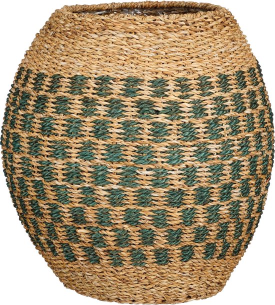 Mica Decorations Billy Mand voor Plant - H52 x Ø47 cm - Zeegras - Groen