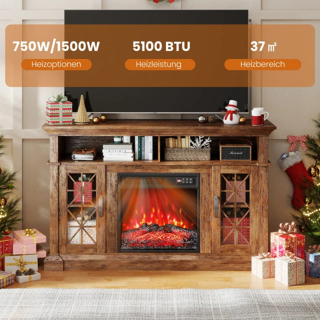 Coast Elektrische Haard - 18 inch - Vlam - Verwarming - Timer - Afstandsbediening - Zwart