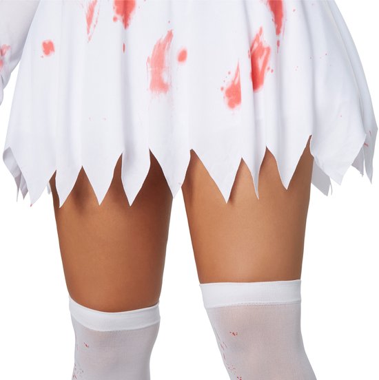 Dressforfun Sexy griezelbruid M - verkleedkleding kostuum halloween verkleden feestkleding carnavalskleding carnaval feestkledij partykleding - 302246