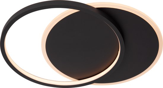 Lucide AXELLE - Plafonnière (Plafondlamp) - Ø 29,5 cm - LED 3 StepDim - 1x24W 2700K - Zwart