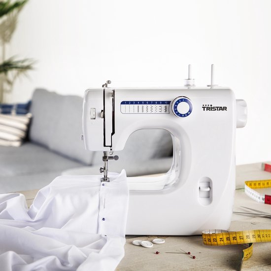 Tristar SM-6000 Naaimachine - Beginners - Naaimachine - 10 patronen - Lichte en Dunne stoffen - Wit