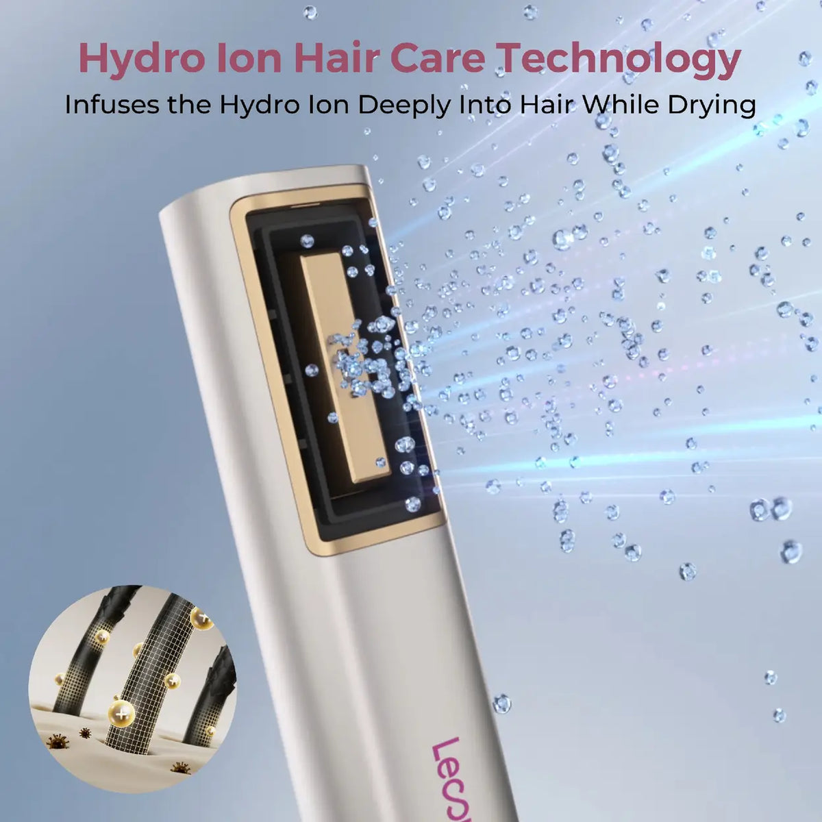 Lecomely Hydro Ion hogesnelheidsföhn - compacte haardroger