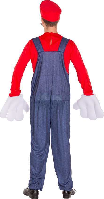 dressforfun - Herenkostuum super loodgieter Mario XL - verkleedkleding kostuum halloween verkleden feestkleding carnavalskleding carnaval feestkledij partykleding - 300041