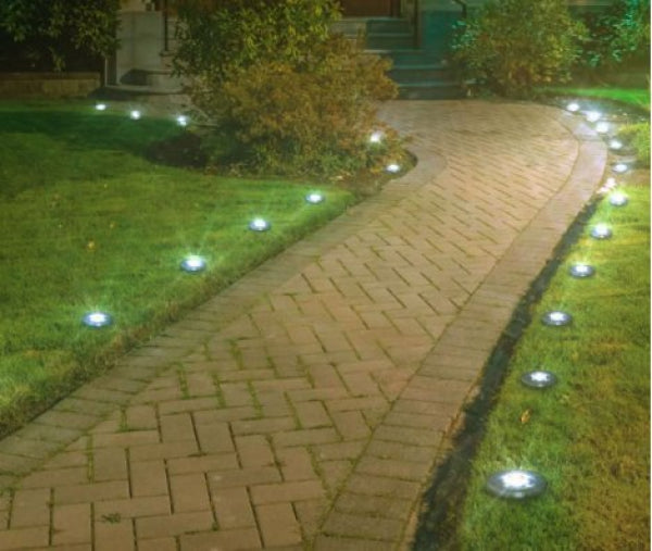 Schijfvormige LED-zonnelampen (8 stuks) - Verander de nacht in dag