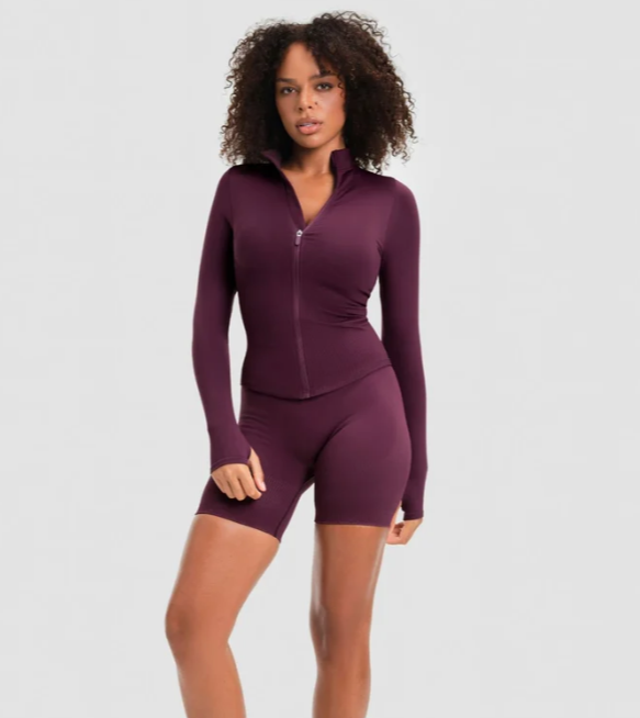 Thrivin Elevate™ Compression Long Sleeve Jacket - Winter Plum
