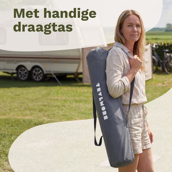 TRVLMORE Campingstoel - Opvouwbaar - 2-Persoons - 240KG Draagvermogen - Incl. Draagtas - Vlinderstoel - Kampeerstoel - Vouwstoel - Grijs