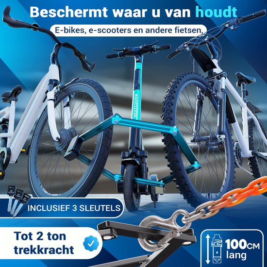 Nextcover FoldOne Vouwslot - SteelSecure 3.0 - 100cm - Zwart
