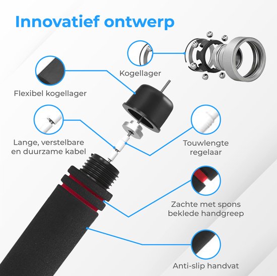 Nuvance - Professioneel Sport Springtouw - Verstelbaar - Volwassenen en Kinderen - Jump Rope - Speedrope