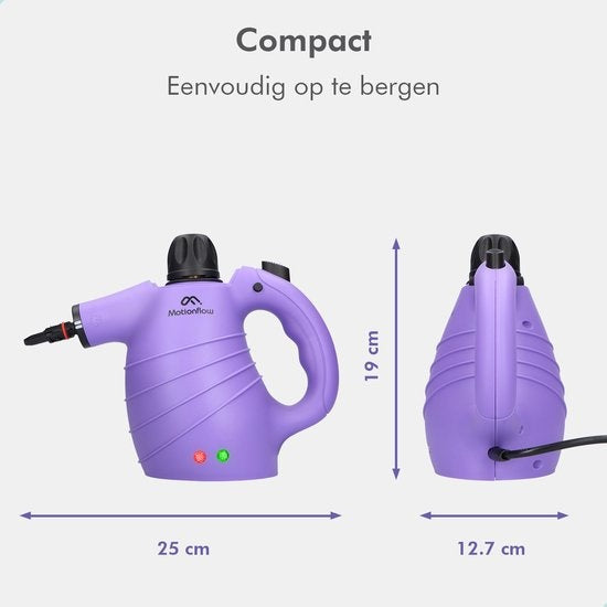 Motionflow - Handstoomreiniger - 1150 Watt - 450 ML - 12-Delige accessoires Set