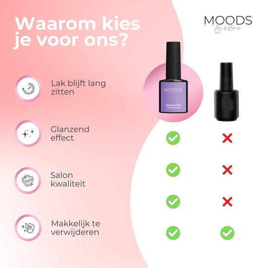 Moods Gellac 6-delige Set - Gel Nagellak - 8ML - Secret Dreams - Gellac - Nagels - Gellak Starterspakket - Chique Kleuren