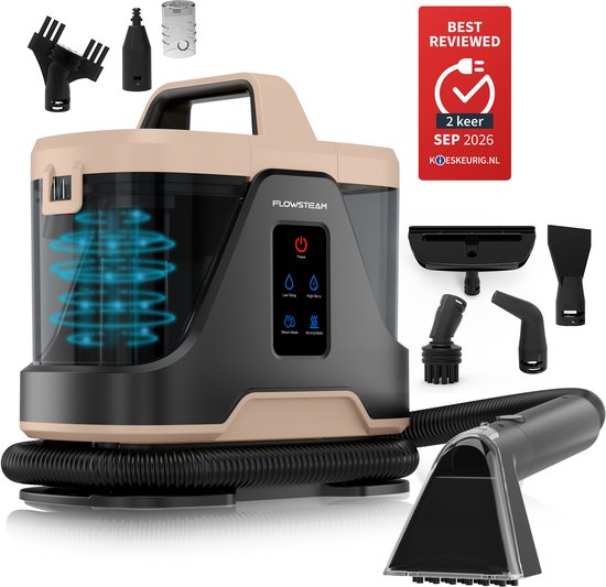 FLOWSTEAM PRO 6-in-1 Stoomreiniger - 1700 W - 4 Reinigingsstanden - 5 m Snoer
