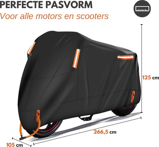 Vertrex Motorhoes & Scooterhoes - met Windscherm - Scooter Hoes - Waterdicht Buiten - Motor hoes