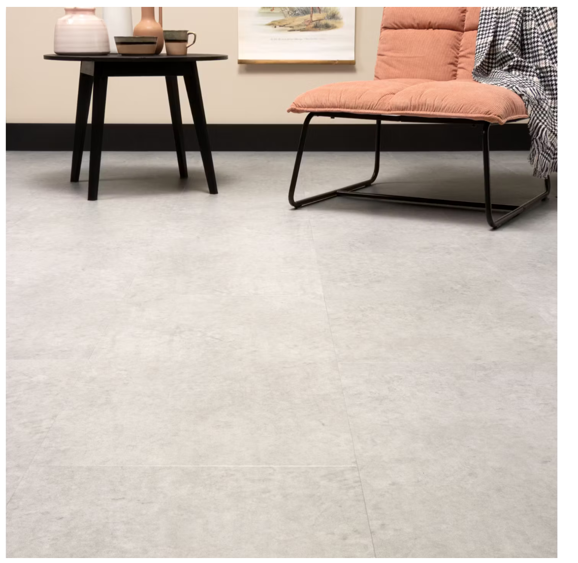 Click PVC laminaat vloer CanDo de Luxe steen grijs 7 5 mm met ondervloer 1 5 mm