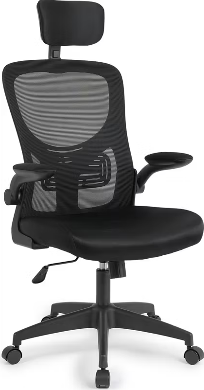Lifa Living Bureaustoel Liverpool - 116,5-126,5 x 63 x 60,5 cm - Zwart