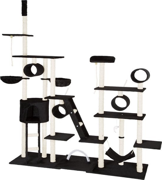 tectake® - Krabpaal Snooky 261cm zwart - 403918 - kattenkrabpaal - kattenpaal