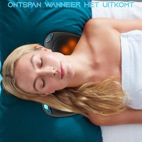 Sanbo Shiatsu Massagekussen - Draadloos - Massageapparaten - Met Warmtefunctie - Zwart