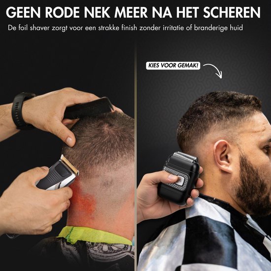 Sansbeauté® Foliescheermes Dubbel Mes - Scheerapparaat Mannen - Elektrisch Scheerapparaat - Hoofd Kaal Scheren - Fade
